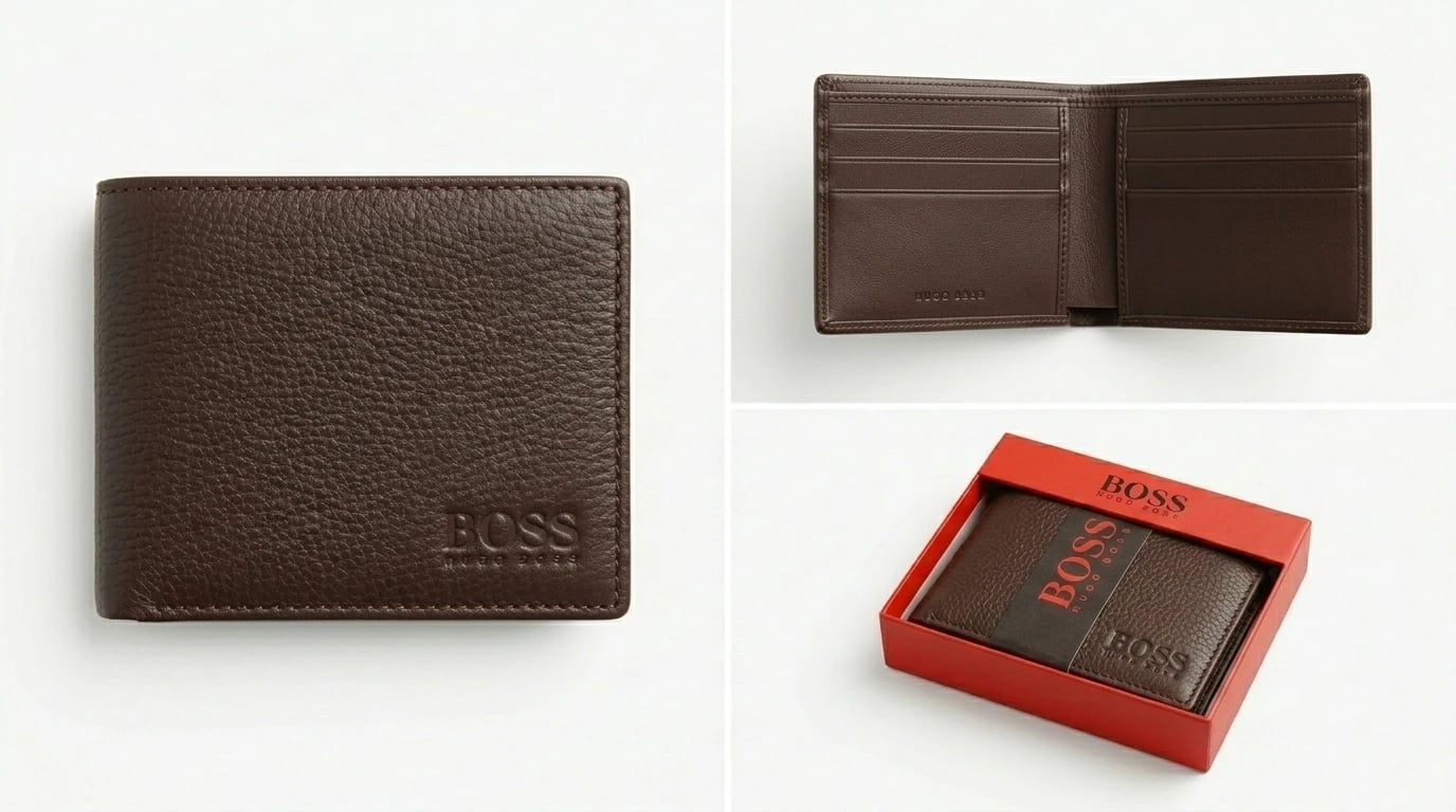 BOSS Leather Bifold Wallet for Men — alternate view